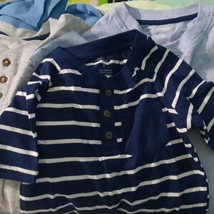 "Simple Joys by Carter's Baby Boys' 3-Pack Short-Sleeve Tee Shirts, Blue Heather